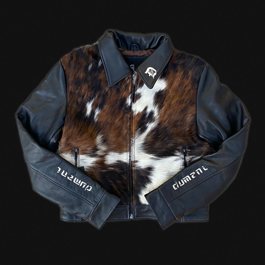 "COWHIDE CRUSH" LEATHER JACKET